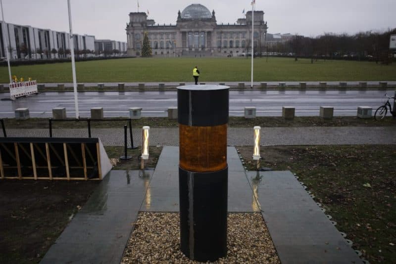 Controversial Holocaust victims ashes installation in Germany